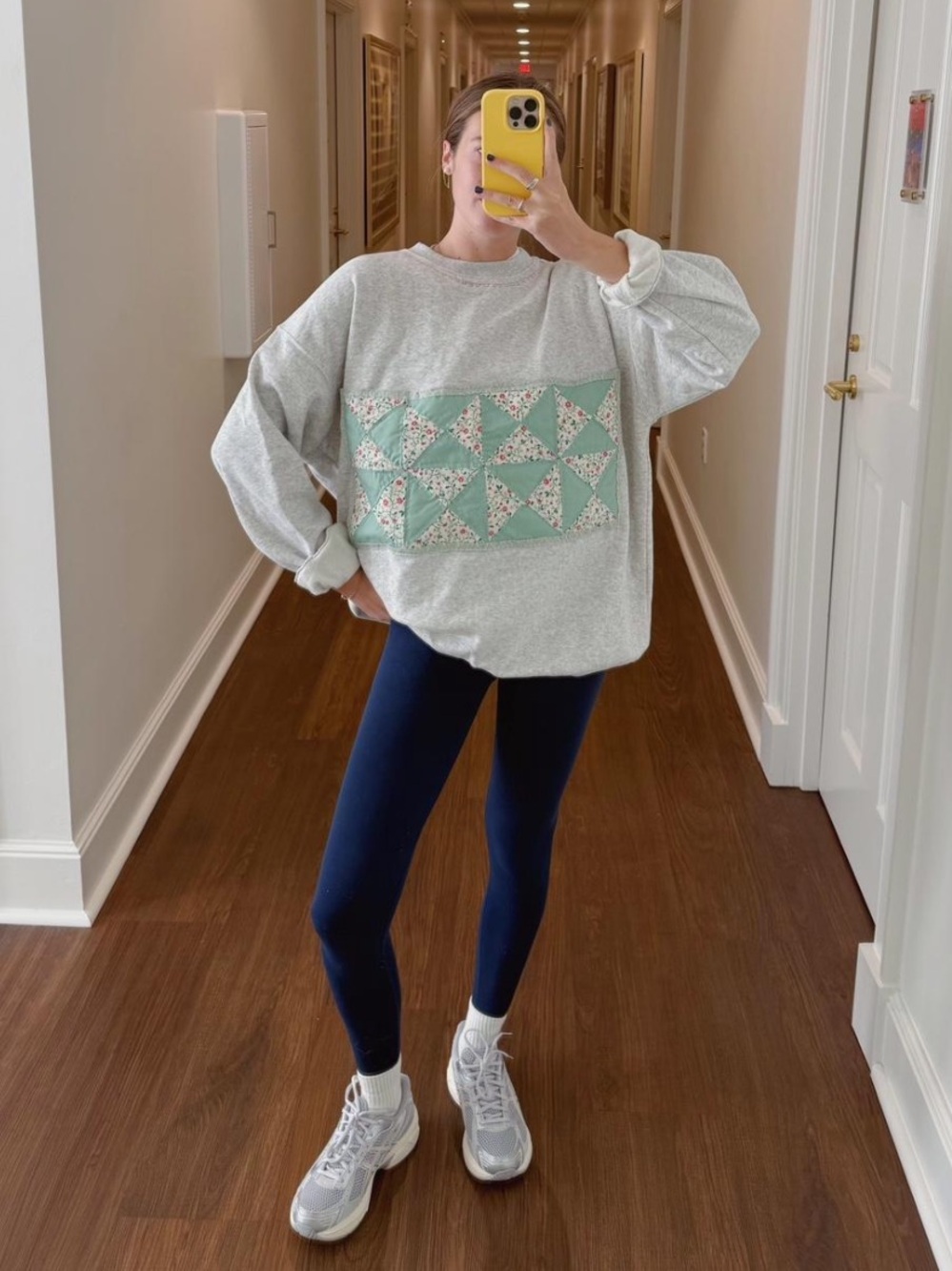 Handmade Quilt Appliqué Sweatshirt Vintage